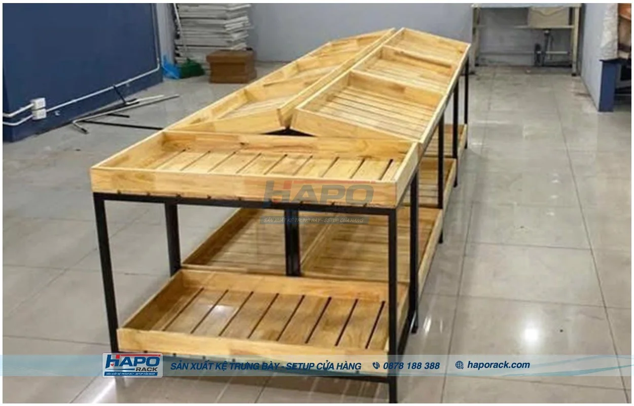 Kệ Trưng Bày Rau Củ Quả Hiện Đại – Giải Pháp Giữ Rau Tươi & Tăng Doanh Thu