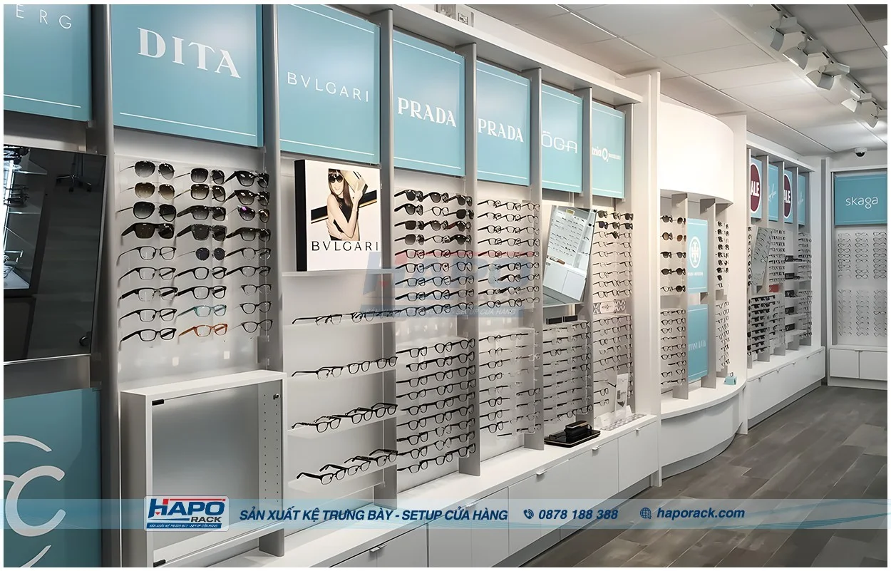 Thiết Kế Cửa Hàng Mắt Kính Tối Ưu Trưng Bày – Bí Quyết Giữ Chân Khách Hàng