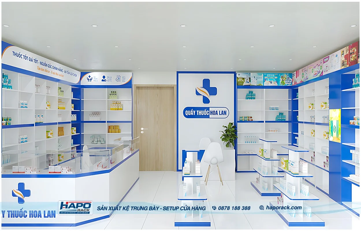 Thiết Kế Cửa Hàng Thuốc Tây Đẹp, Tối Ưu Không Gian Và Trưng Bày