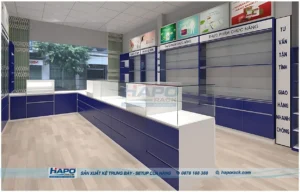 Thiết Kế Cửa Hàng Thuốc Tây Nhỏ Gọn Nhưng Vẫn Tối Ưu Trưng Bày