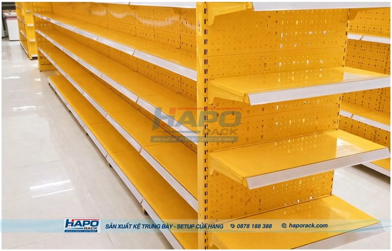 Tìm xưởng sản xuất kệ siêu thị uy tín tại P. Phú An TP. HCM – HAPO rack