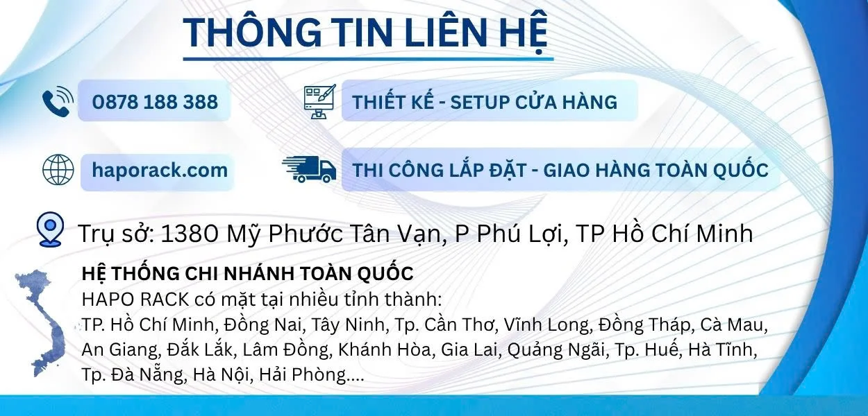 Xưởng sản xuất kệ siêu thị chất lượng cao