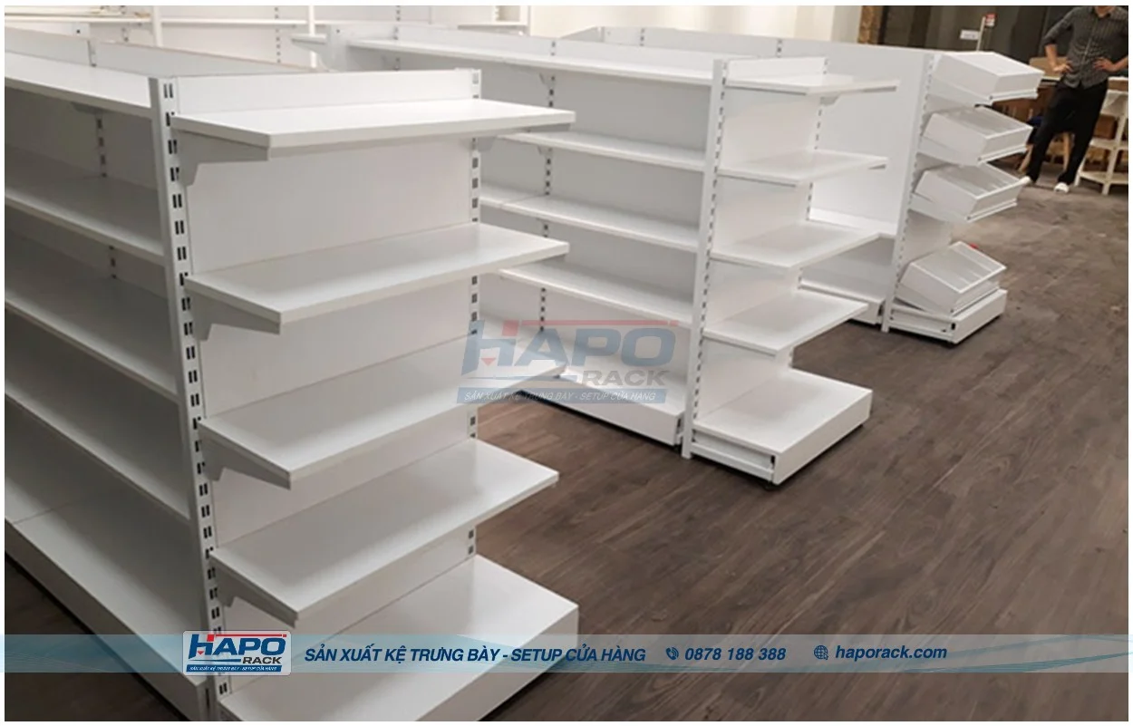 Xưởng sản xuất kệ siêu thị HAPO rack – Giải pháp kệ trưng bày siêu thị toàn diện