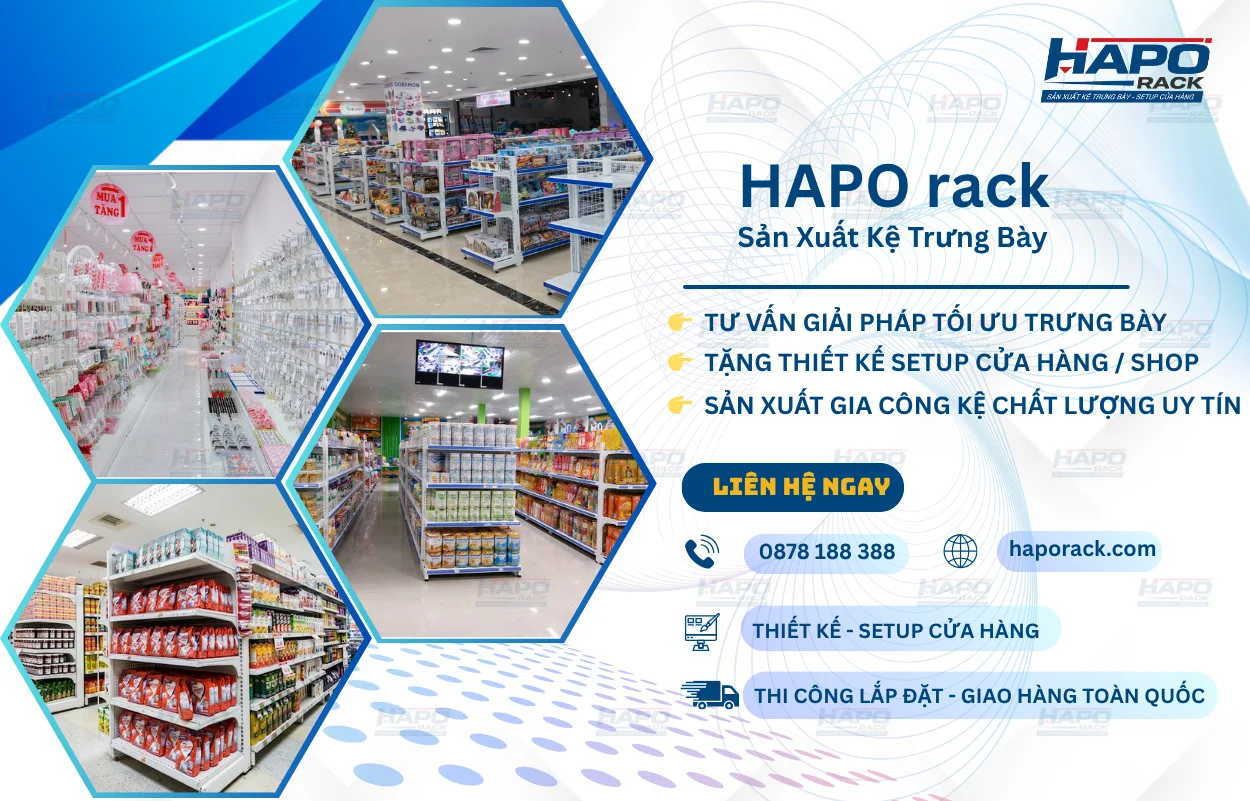 Xưởng sản xuất kệ siêu thị tại P. Phú An TP. HCM chuyên kệ lưng lưới, tôn lỗ