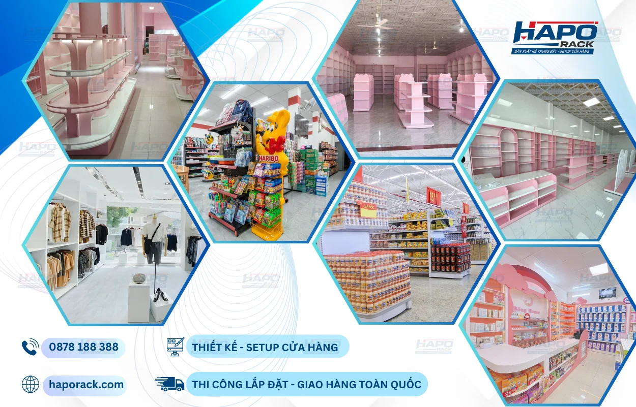 Xưởng sản xuất kệ siêu thị tại P. Phú An TP. HCM giá tận xưởng, thi công trọn gói