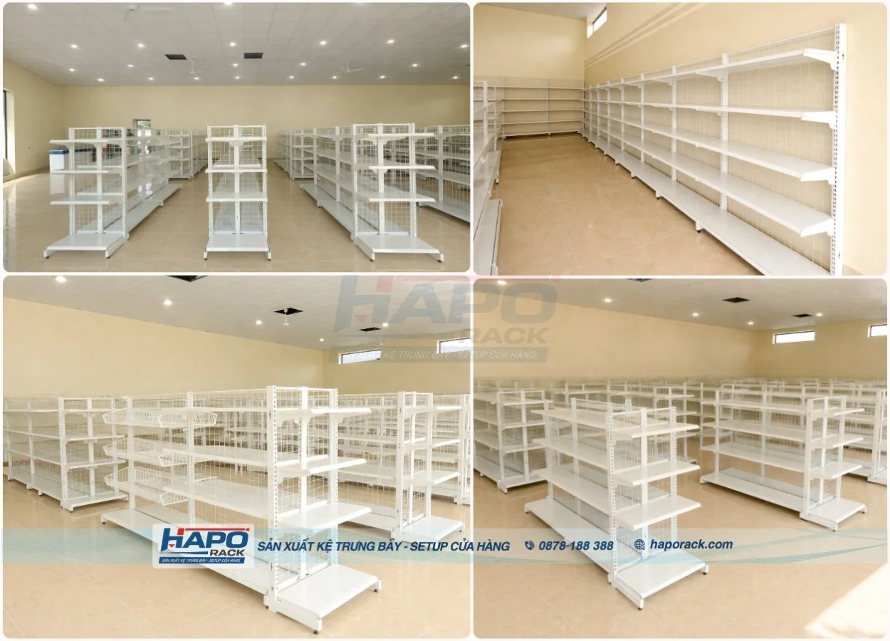 Báo Giá Kệ Siêu Thị Tại P. An Hội Tây TP. Hồ Chí Minh Từ Xưởng Sản Xuất Uy Tín