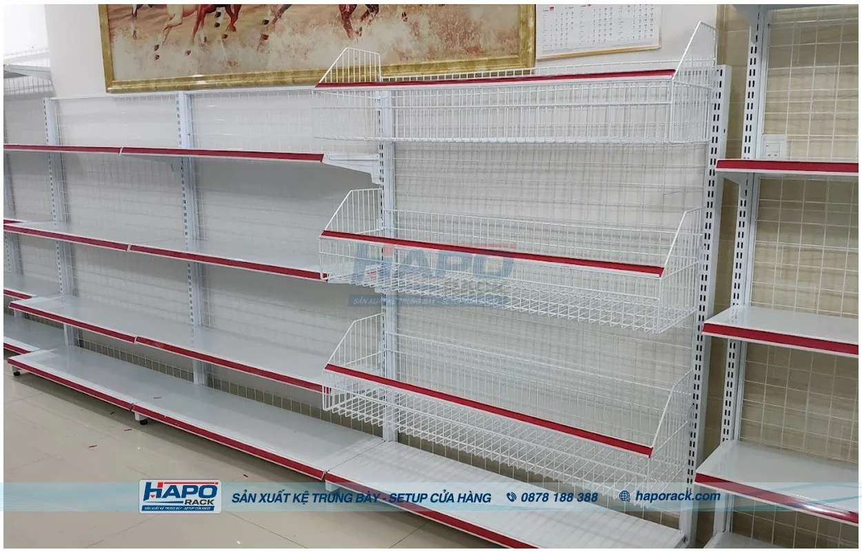 Xưởng Gia Công Kệ Siêu Thị Tại P. Bình Tây TP. Hồ Chí Minh Theo Yêu Cầu