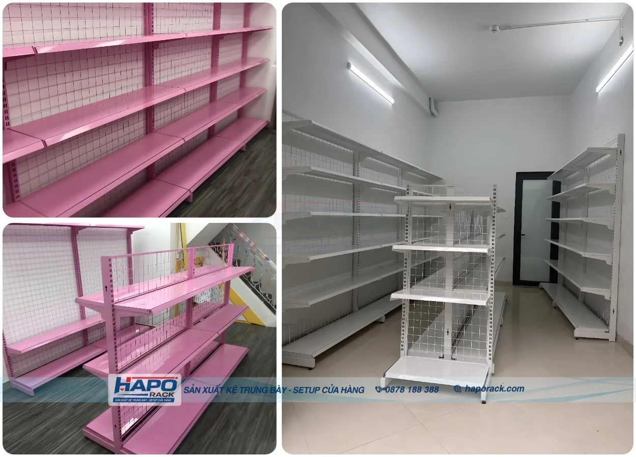 Xưởng Gia Công Kệ Siêu Thị Theo Yêu Cầu Tại P. Bình Cơ TP. Hồ Chí Minh