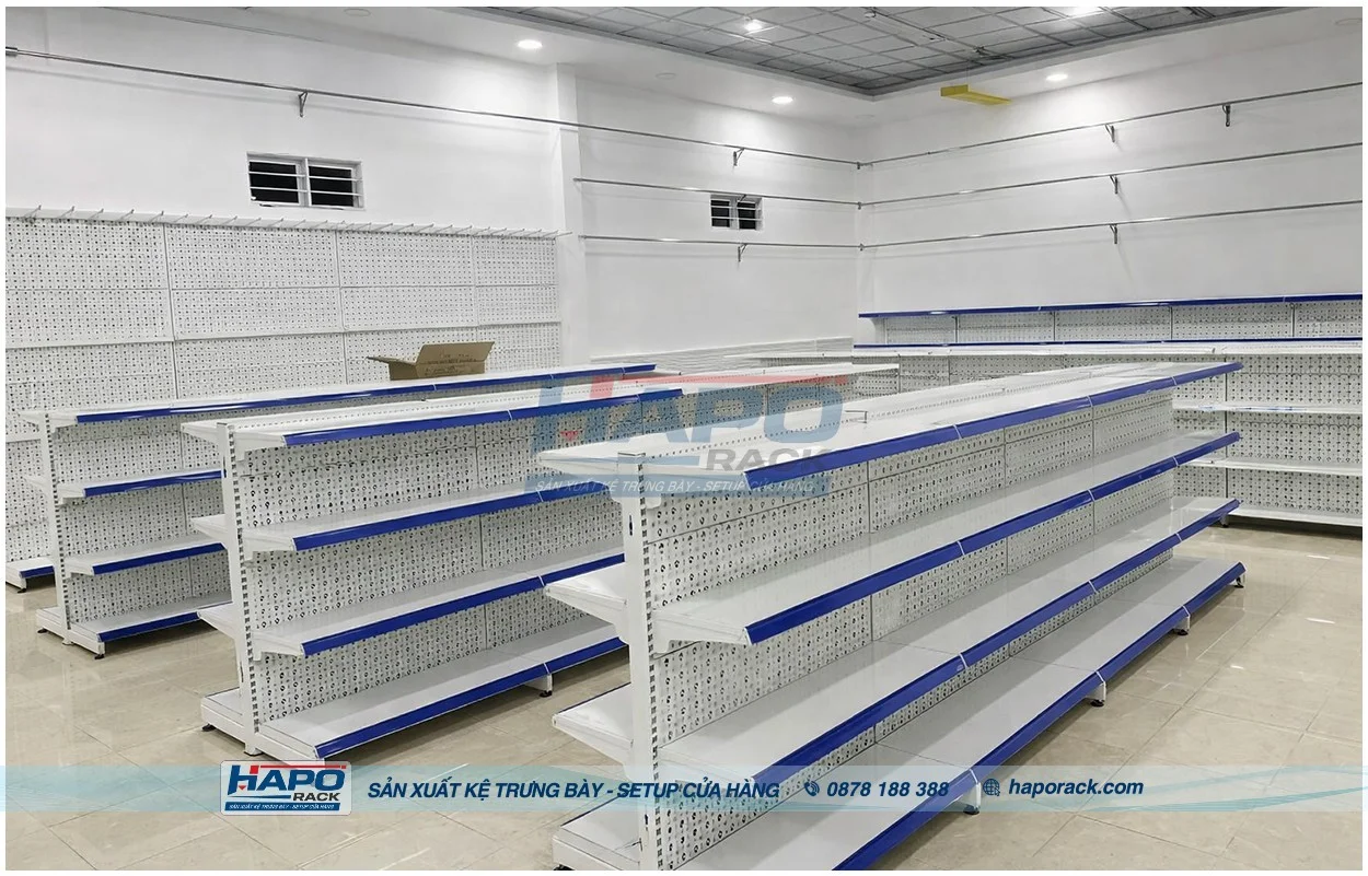 Xưởng kệ siêu thị tại P. Phú Định TP. Hồ Chí Minh – Thiết kế & setup cửa hàng trọn gói