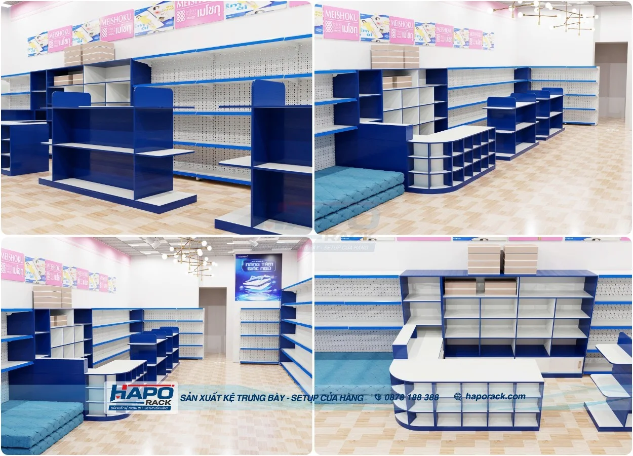 Xưởng sản xuất kệ siêu thị tại P. An Hội Đông TP. Hồ Chí Minh trọn gói từ A-Z