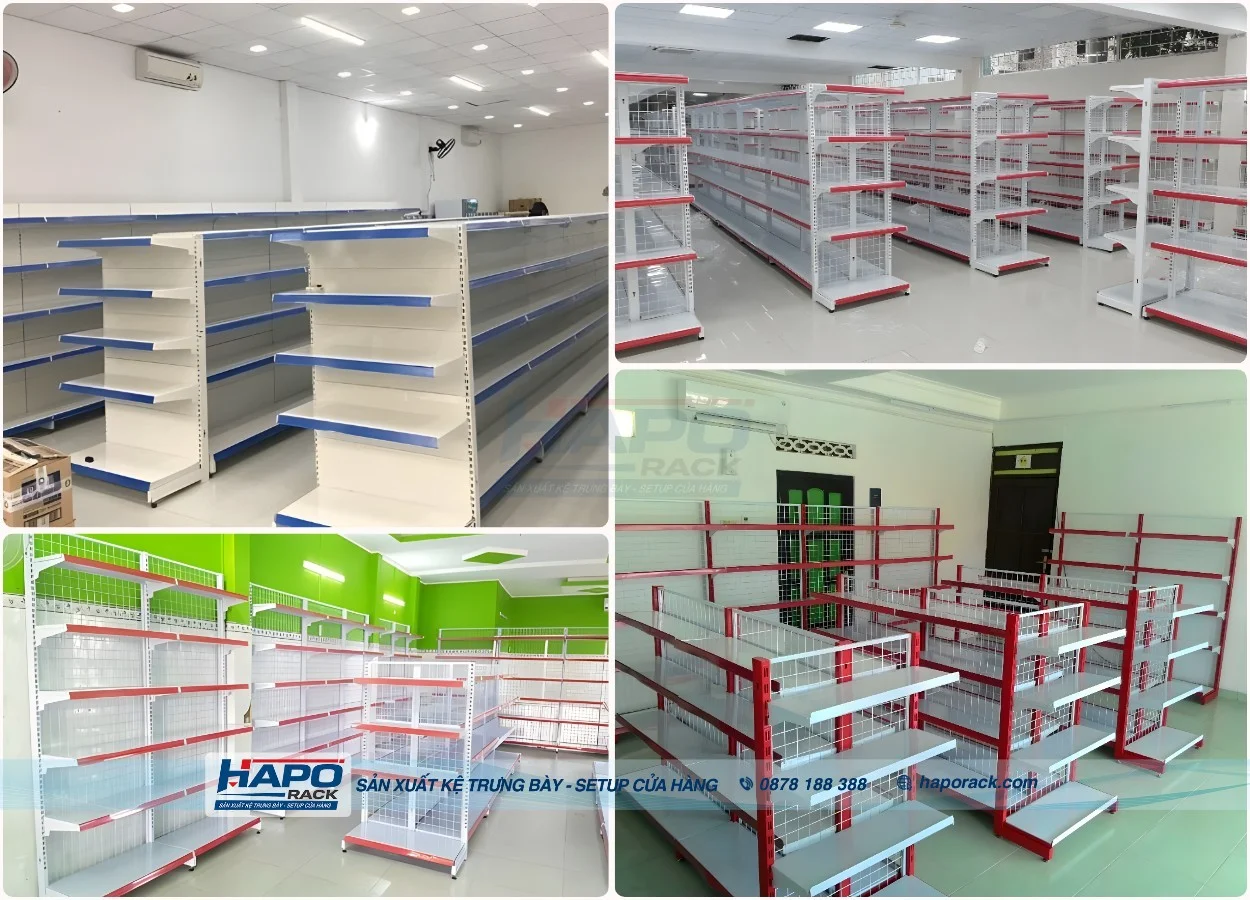 Xưởng sản xuất kệ siêu thị tại P. An Hội Đông TP. Hồ Chí Minh uy tín, giá tốt