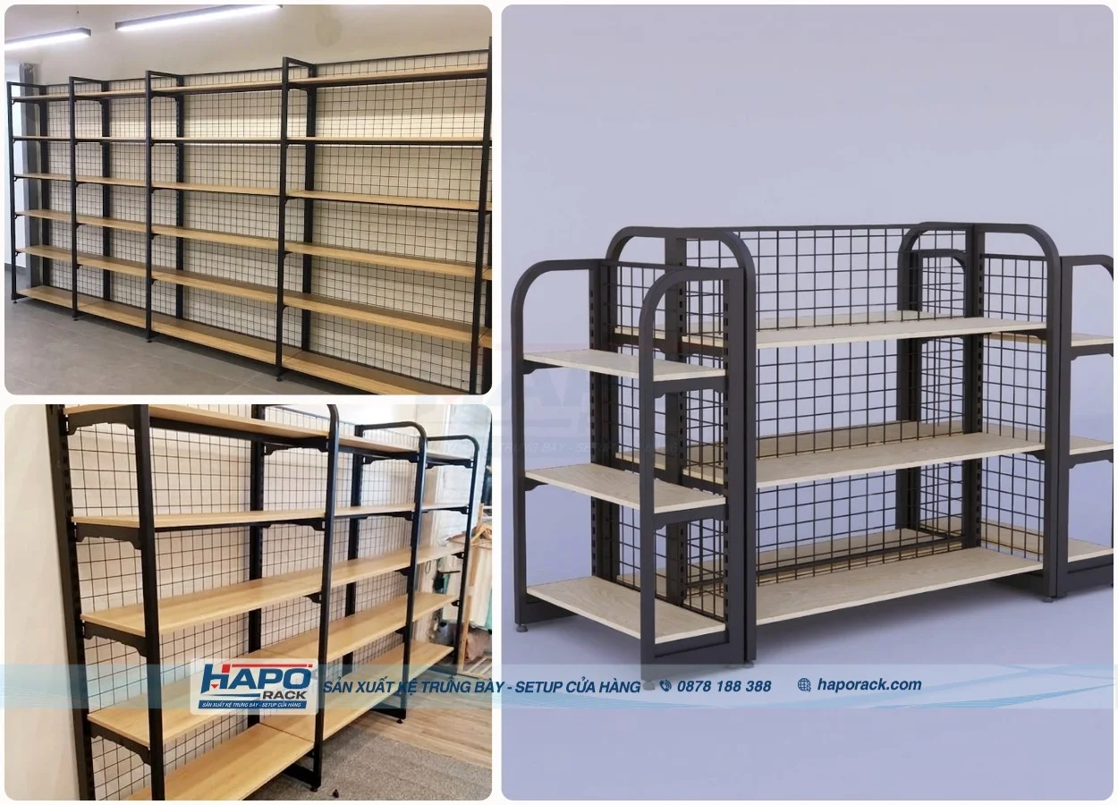 Xưởng sản xuất kệ trưng bày siêu thị tại P. An Hội Đông TP. Hồ Chí Minh uy tín