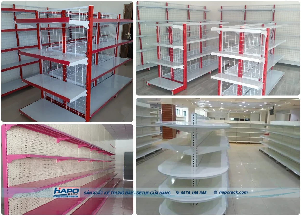 Xưởng thiết kế và sản xuất kệ siêu thị tại P. Phước Thắng TP. Hồ Chí Minh