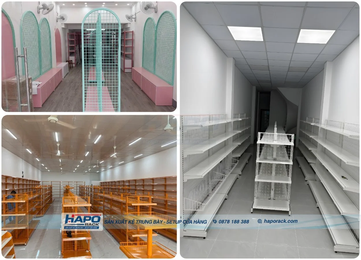 Xưởng thiết kế và thi công kệ siêu thị tại Bình Hưng Hòa