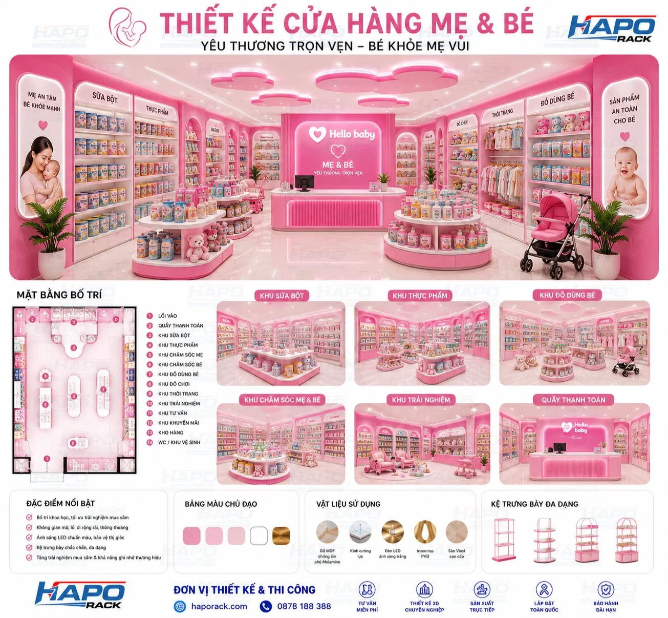 Thiết Kế Cửa Hàng Mẹ Và Bé Tại Bình Định