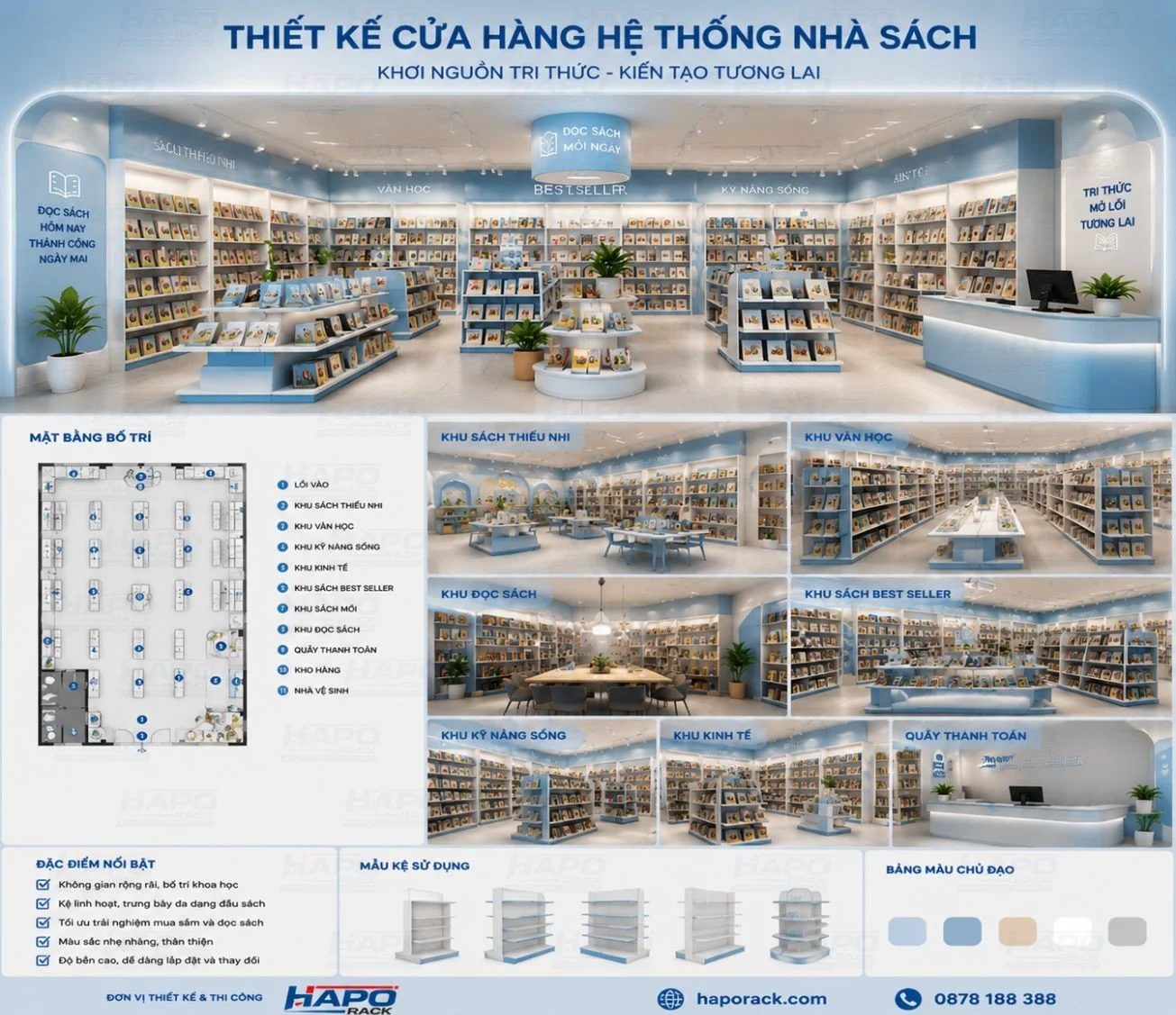Thiết Kế Hệ Thống Nhà Sách Tại Vĩnh Long