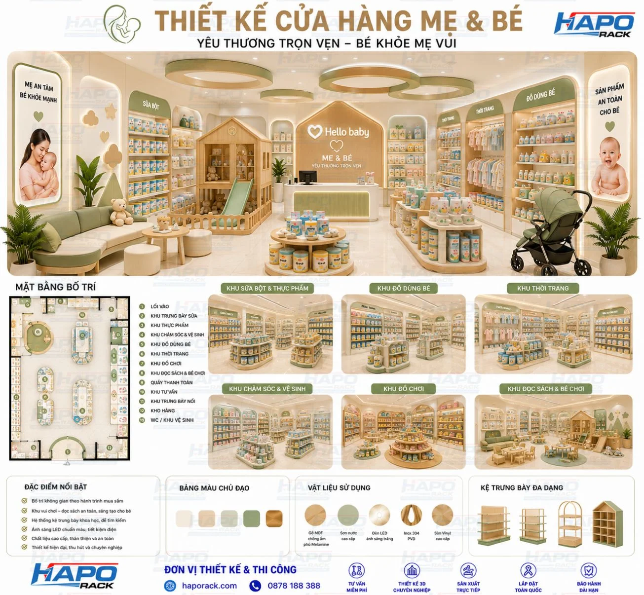 Thiết Kế Cửa Hàng Mẹ Và Bé Tại Đồng Tháp