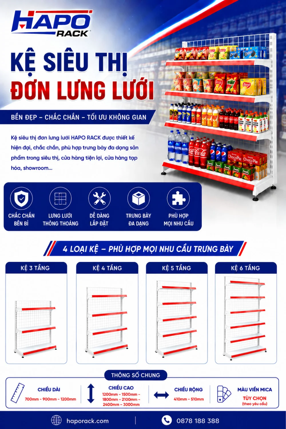 Kệ Siêu Thị Giá Tốt – Xưởng Sản Xuất Tại Đồng Tháp