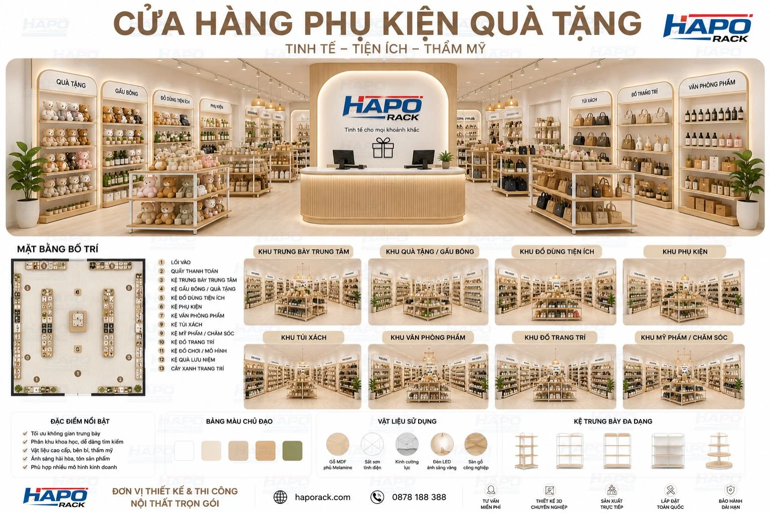 Thiết Kế Cửa Hàng Phụ Kiện Quà Tặng Tại Khánh Hòa