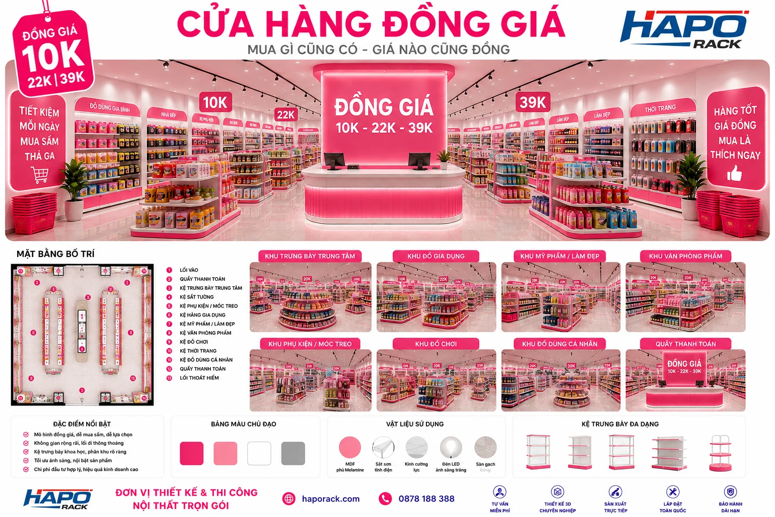 Thiết Kế Cửa Hàng Đồng Giá Tại Tiền Giang