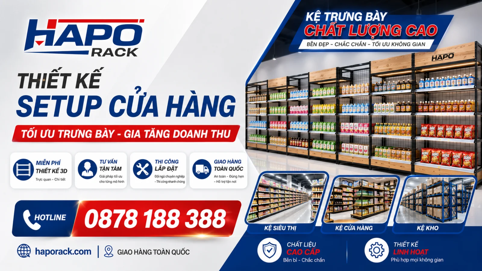 Thi Công Kệ Siêu Thị Tại TP. Cần Thơ Chuyên Nghiệp, Nhanh Chóng