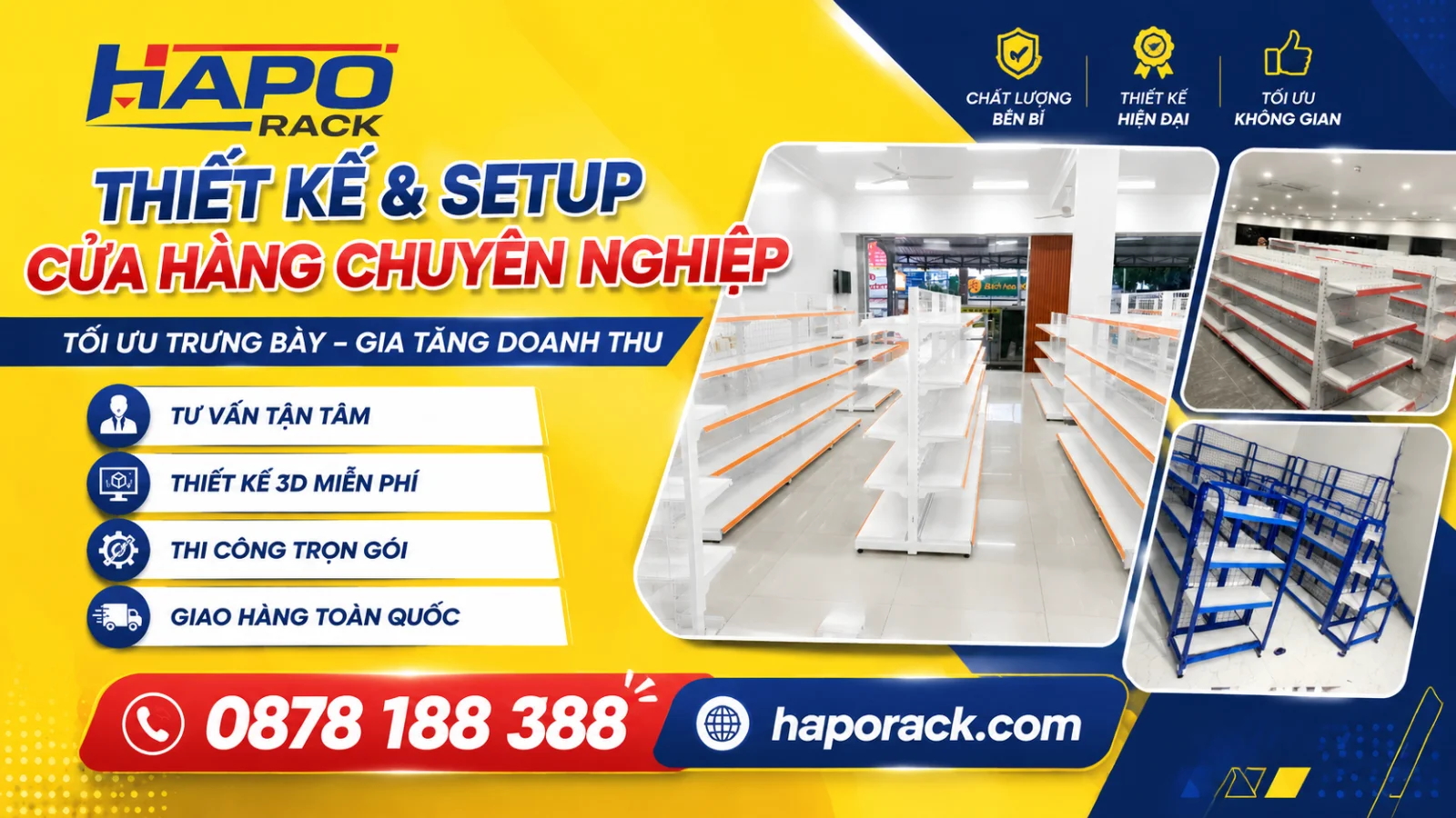 Thiết Kế & Sản Xuất Kệ Siêu Thị Tại An Giang