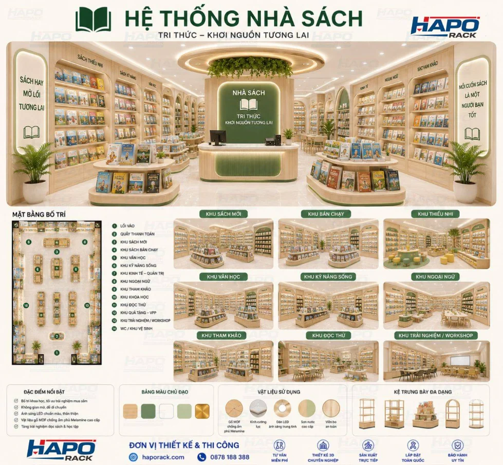 Thiết Kế Hệ Thống Nhà Sách Tại Lâm Đồng