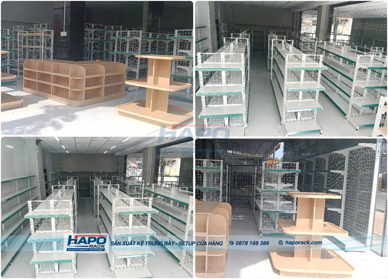 Xưởng Gia Công Kệ Siêu Thị Bình Phước Theo Yêu Cầu