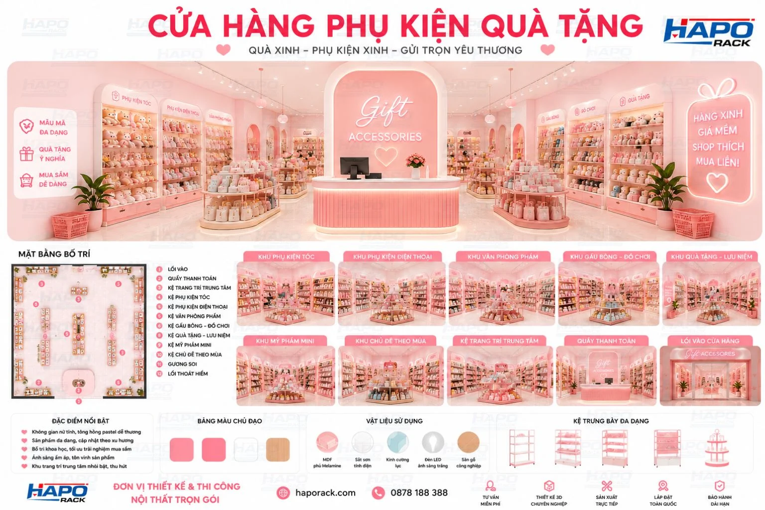 Thiết Kế Cửa Hàng Phụ Kiện Quà Tặng Tại Hậu Giang