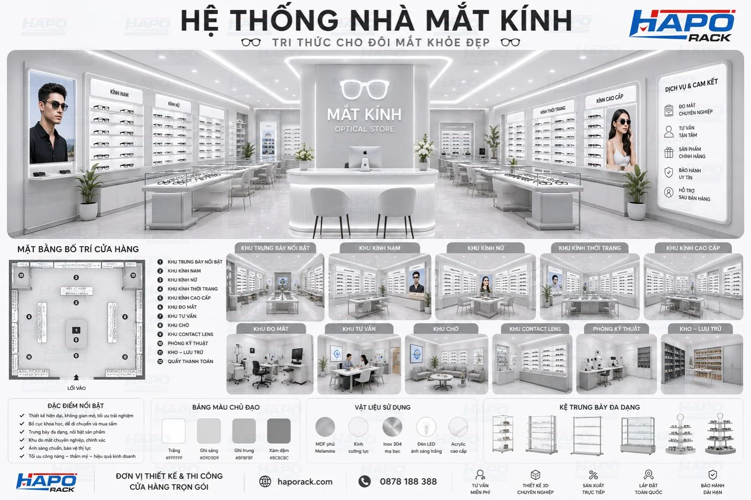 Thiết Kế Cửa Hàng Mắt Kính Tại Bạc Liêu