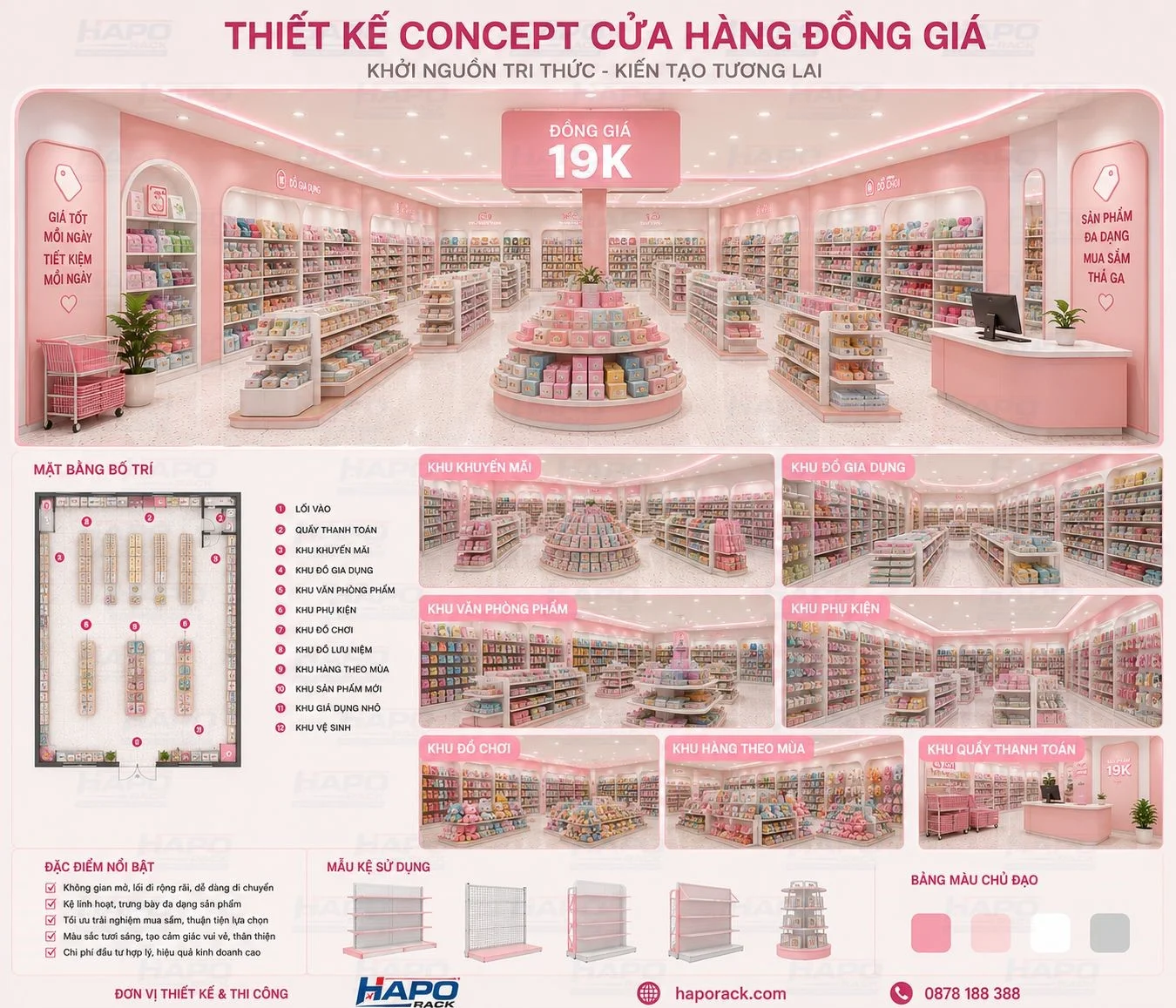 Thiết Kế Cửa Hàng Đồng Giá Tại Gia Lai