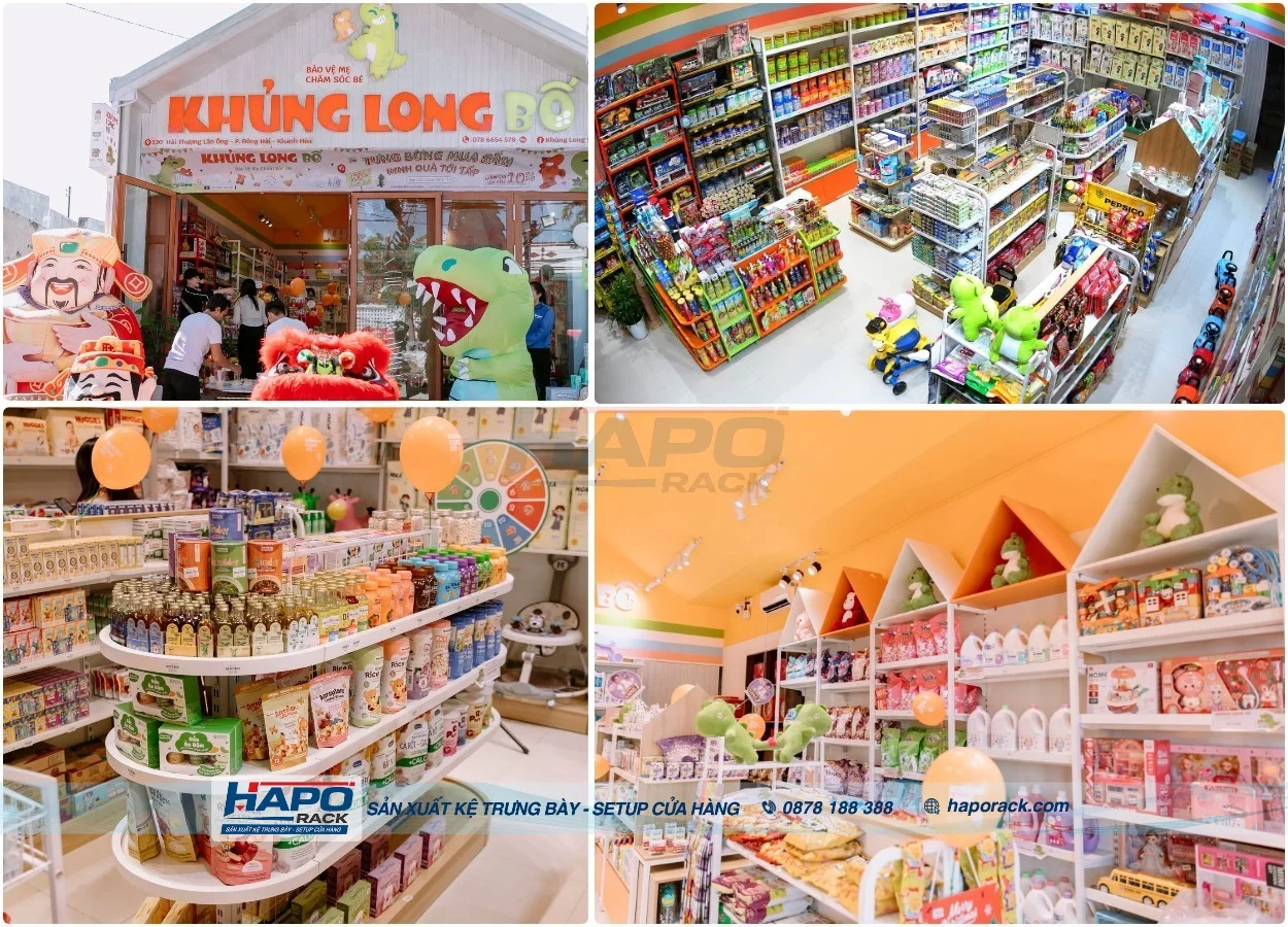 Các Mẫu Kệ Trưng Bày Cửa Hàng Mẹ Và Bé Được Ưa Chuộng