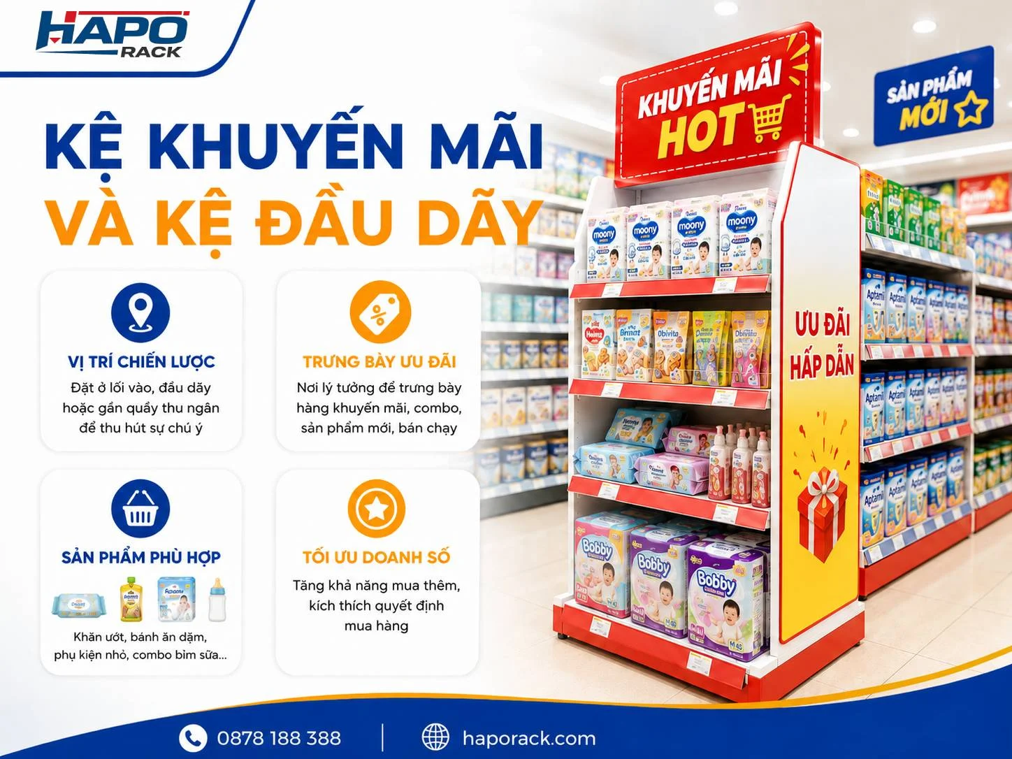 Các Mẫu Kệ Trưng Bày Cửa Hàng Mẹ Và Bé Được Ưa Chuộng