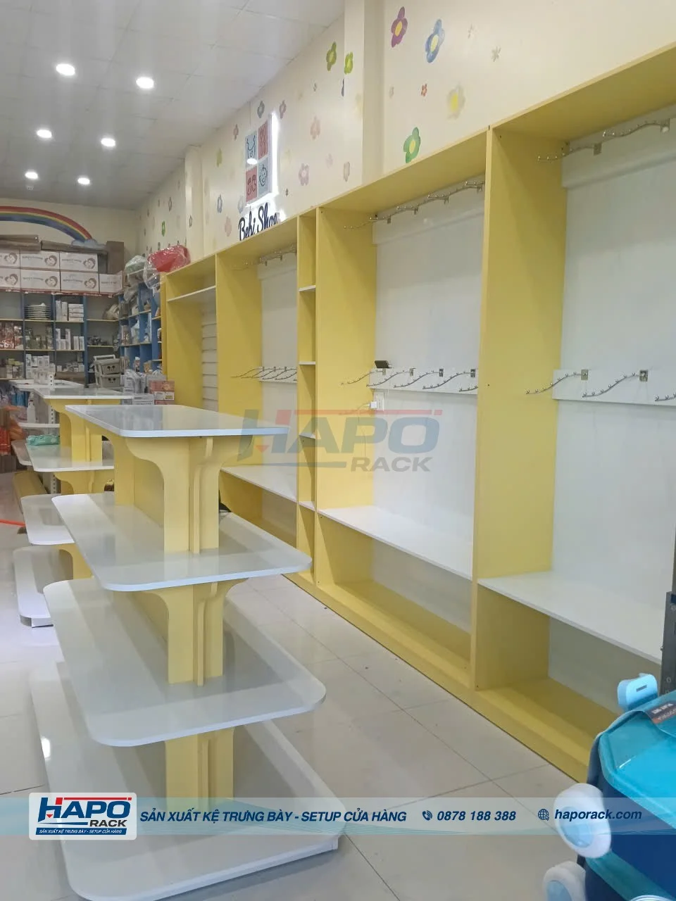 Dự Án Lắp Đặt Kệ Trưng Bày Cửa Hàng Sữa Bebi Shop Bình Thuận