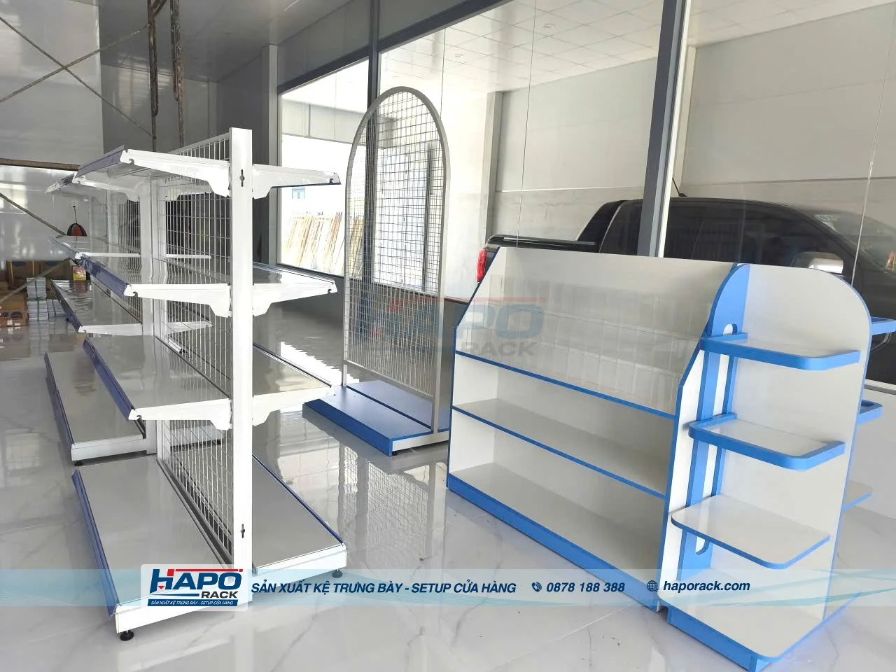 Dự Án Thi Công Kệ Trưng Bày Văn Phòng Phẩm Tại Gò Dầu, Tây Ninh Do HAPO Rack Thực Hiện