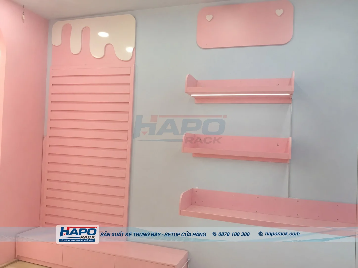 HAPO Rack Thi Công Kệ Trưng Bày Shop Gấu Bông BENI BEAR Tại P. Hạnh Thông