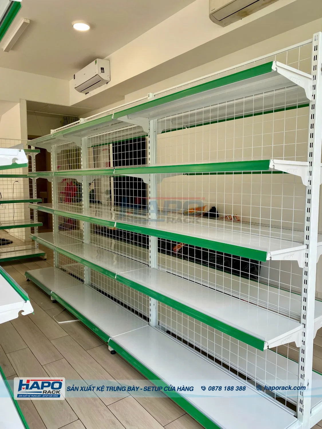 Haporack Hoàn Thiện Kệ Trưng Bày Cửa Hàng Tiện Lợi Tại Vinhomes Grand Park