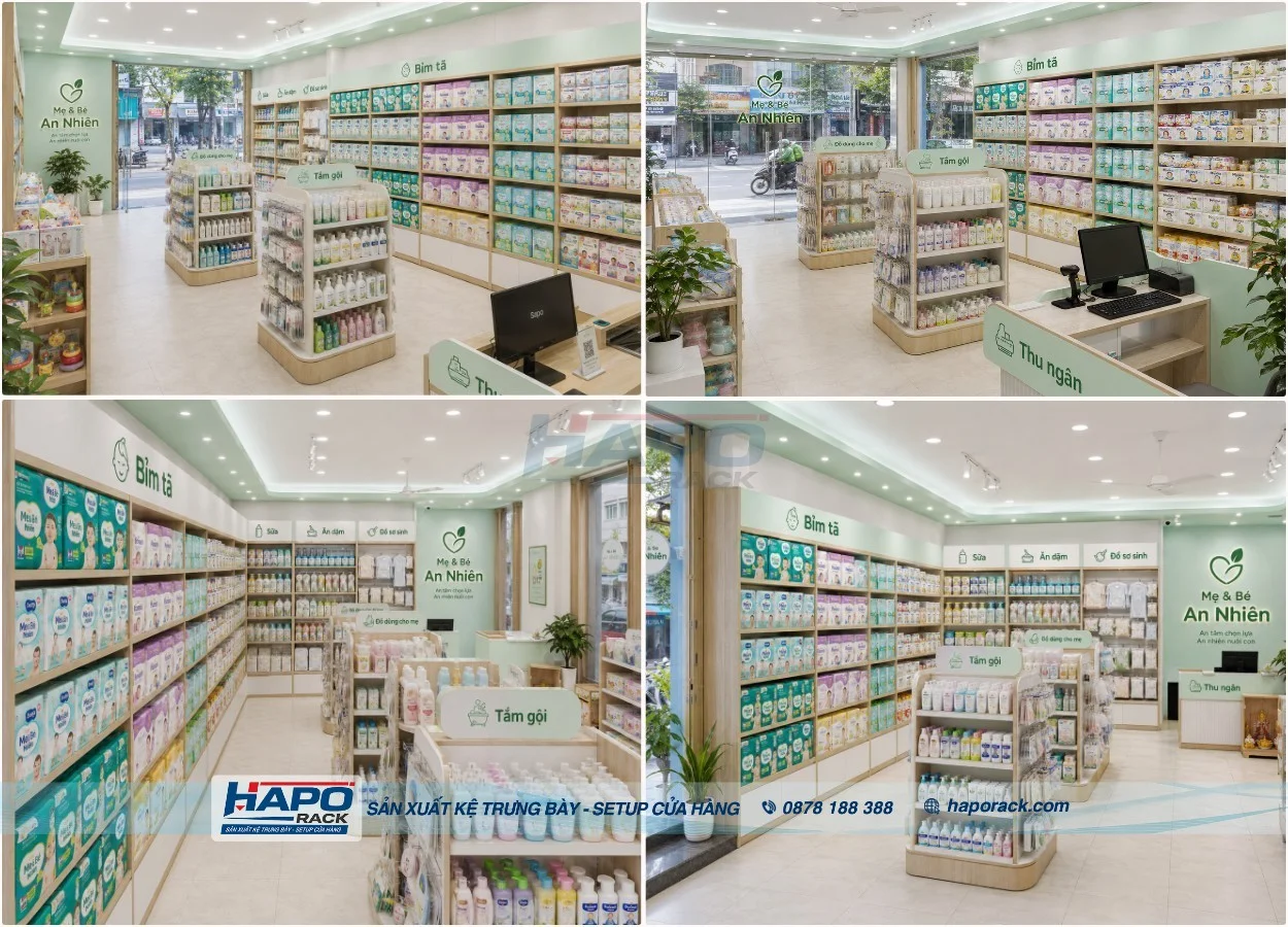 Kệ Để Bỉm Tã Cho Shop Mẹ & Bé Hiện Đại, Tiện Lợi