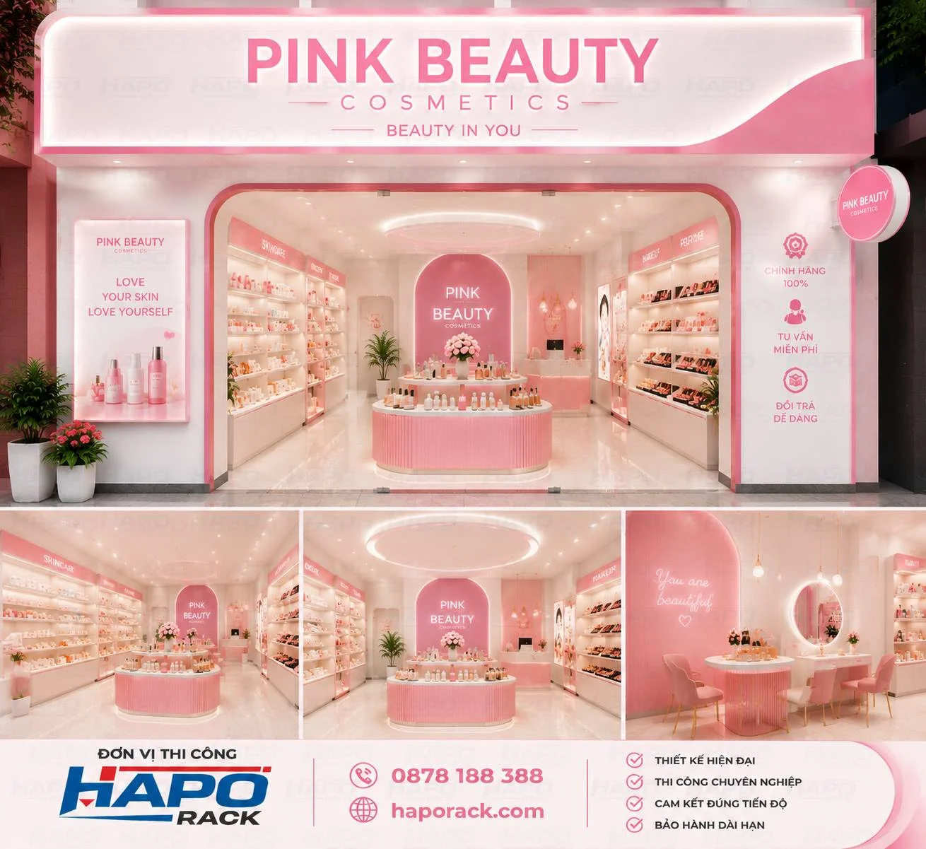 Kệ Mỹ Phẩm Đặt Quầy Thu Ngân Cho Shop Đẹp Và Tiện Dụng