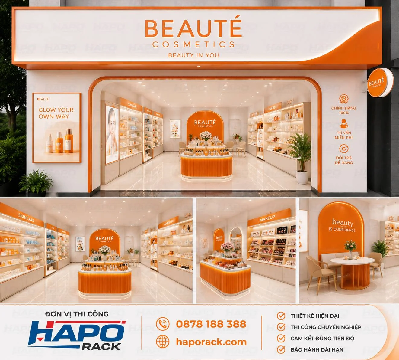 Kệ Mỹ Phẩm Đặt Quầy Thu Ngân Đẹp, Gọn, Dễ Bán Hàng