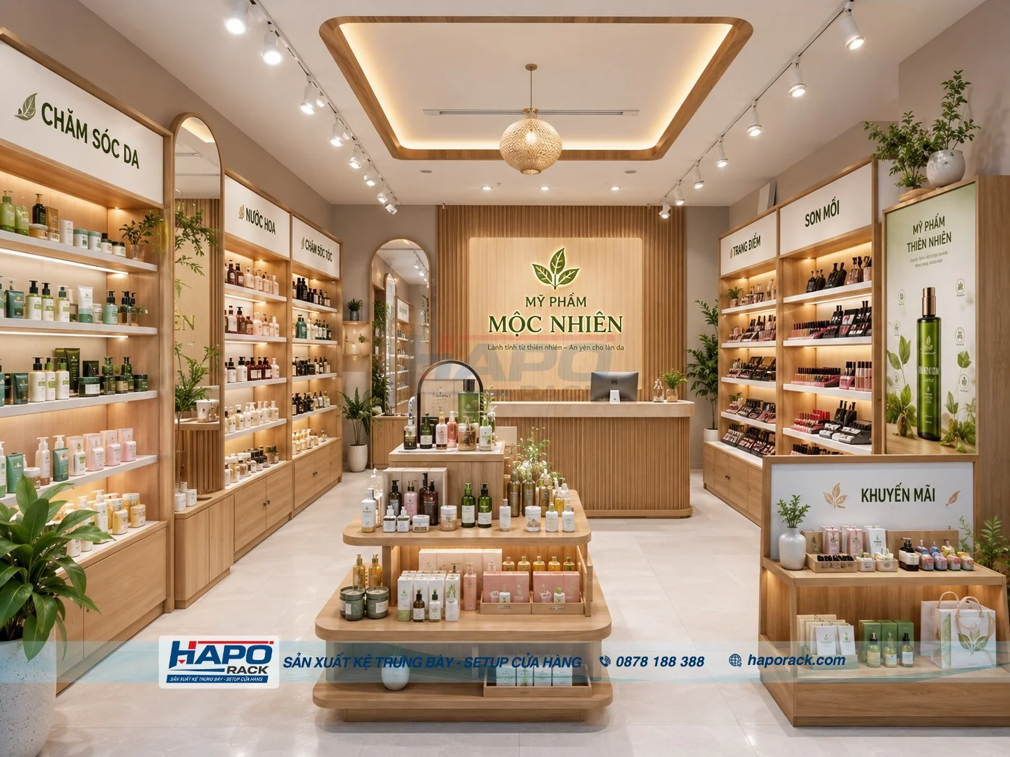 Kệ Mỹ Phẩm Đặt Quầy Thu Ngân Đẹp, Gọn, Dễ Bán Hàng