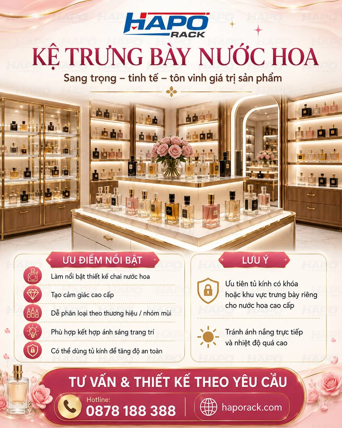 Kệ Trưng Bày Mỹ Phẩm Đẹp, Gọn Gàng Cho Cửa Hàng