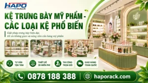 Kệ Trưng Bày Mỹ Phẩm – Mẫu Kệ Đẹp Cho Shop Mỹ Phẩm