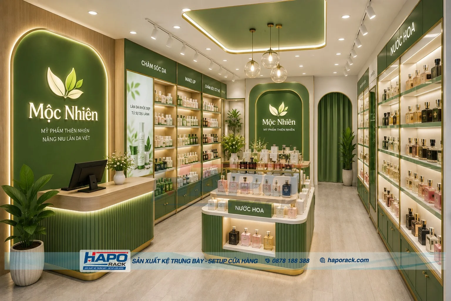 Kệ Trưng Bày Nước Hoa Đẹp – Giải Pháp Thiết Kế 3D Theo Nhận Diện Thương Hiệu