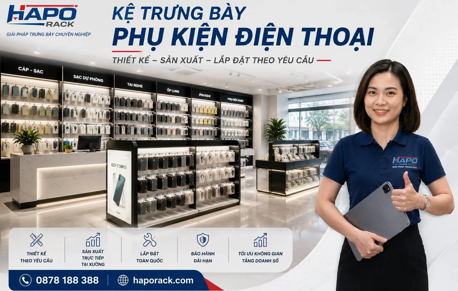 Kệ Trưng Bày Phụ Kiện Điện Thoại Và Giải Pháp Trưng Bày Chuyên Nghiệp