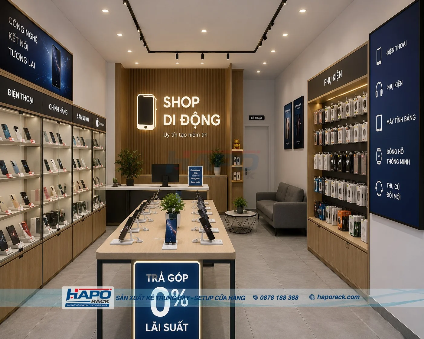 Kệ Trưng Bày Phụ Kiện Điện Thoại Và Giải Pháp Trưng Bày Chuyên Nghiệp