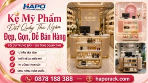 Kệ Trưng Bày Sản Phẩm Mua Kèm Tại Quầy Thu Ngân Mỹ Phẩm
