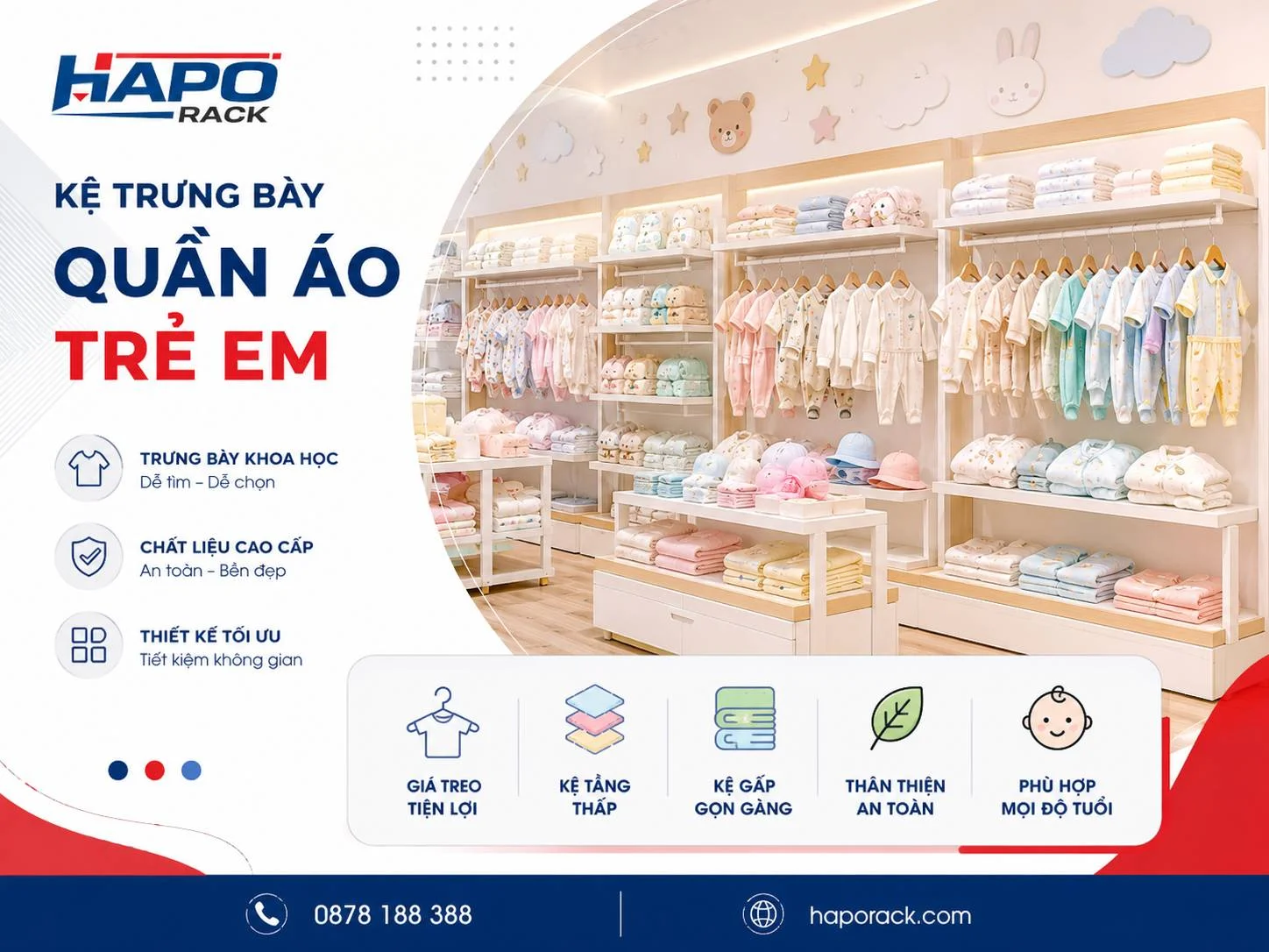 Mẫu Kệ Shop Mẹ Và Bé Hiện Đại, Đẹp Và Tiện Dụng