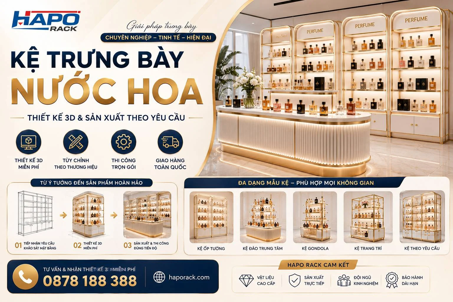 Mẫu Kệ Trưng Bày Nước Hoa Đẹp – Thiết Kế 3D Chuyên Nghiệp Cho Cửa Hàng