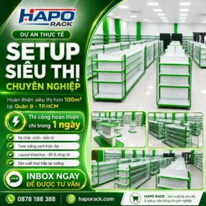 Thi Công Kệ Trưng Bày Siêu Thị Tại P. Phước Long TP. HCM